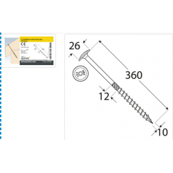 DMX 321036 - CT 10360 Wkręt ciesielski 10x360 - (25/op) 